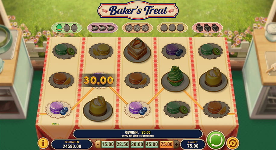 Ein Gewinn beim Slot Baker's Treat von Play'n GO.