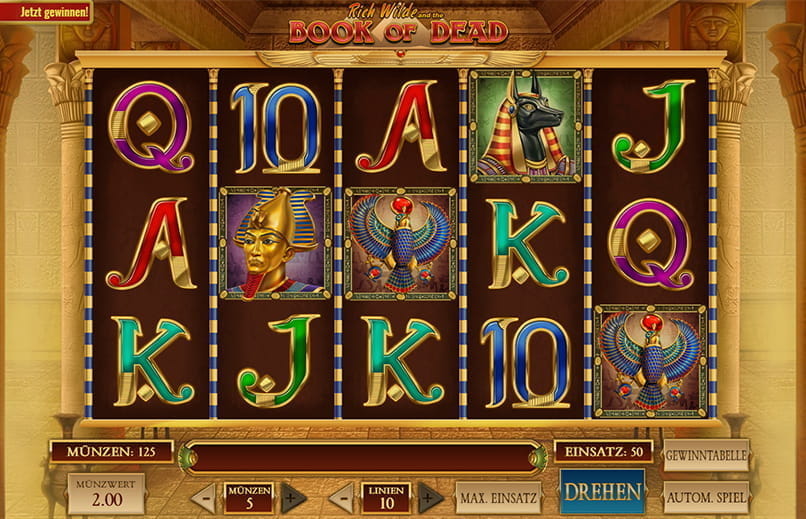 Spielverlauf des Slots Book of Dead. 