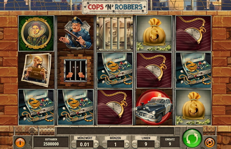 Spielablauf des Slots Cops 'n' Robbers von Play'n GO.
