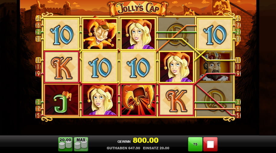 Ein ansehnlicher Gewinnbetrag während einer Runde am Jolly's Cap Slot