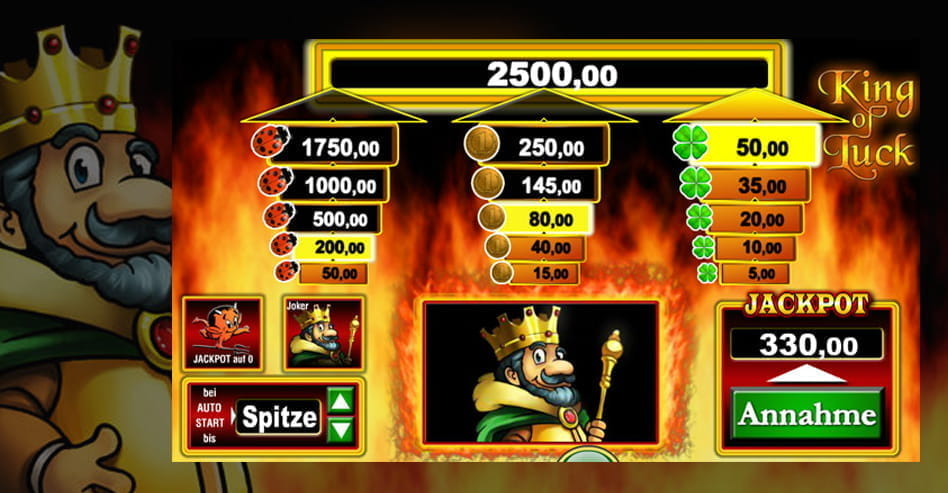 Jetzt könnt ihr hier einfach King of Luck gratis testen