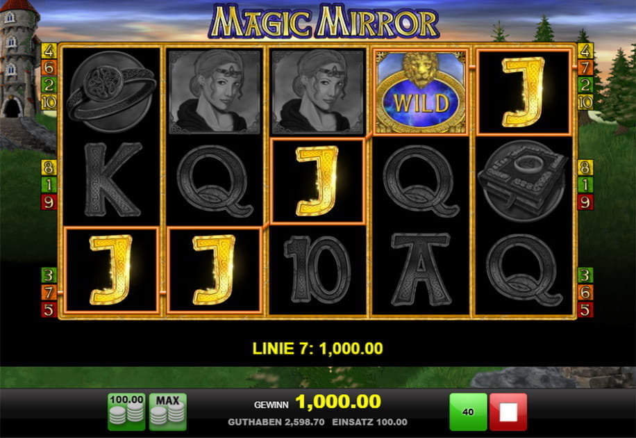 Ein hoher Gewinn auf Linie 7 beim Magic Mirror Online Spielautomaten