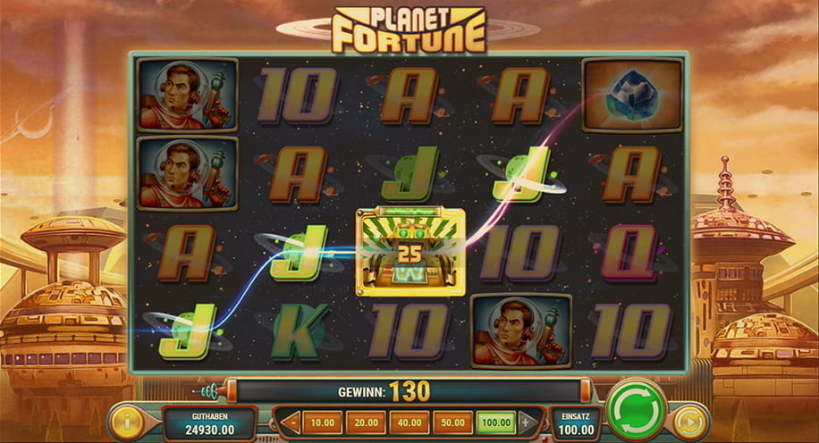 Ein Gewinn beim Planet Fortune Slot.