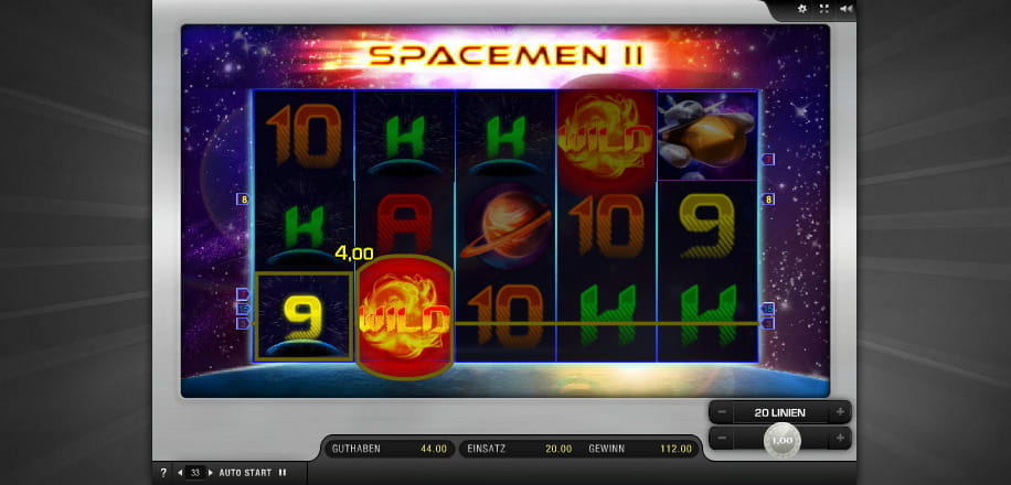 Ein Beispiel für einen hohen Gewinn beim Spacemen 2 Online Slot