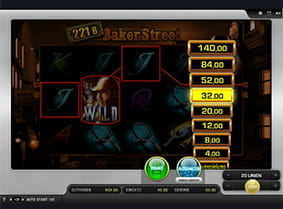 Mit der Gewinnleiter des 221b Baker Street Slots könnt ihr eure Gewinne hochdrücken