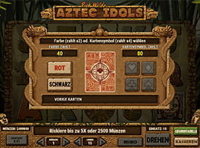 Die Risikofunktion beim Aztec Idols Slot von Play'n GO.