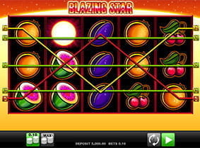 A Gewinnlinien des Blazing Star Spielautomaten auf einen Blick
