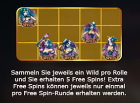 Die Wild-Symbole und der jeweilige Gewinn des Yggdrasil Slots Cazino Zeppelin.