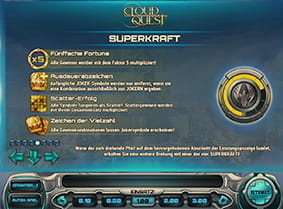 Die Superkräfte beim Cloud Quest Slot
