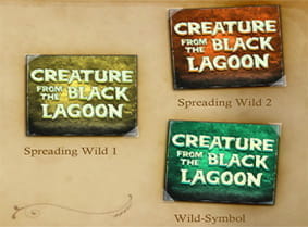 Die Wild-Symbole des Spiels Creature from the black Lagoon vom Software Entwickler NetEnt.