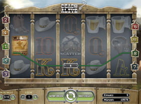 Eine Gewinnlinie im Spielablauf des Slots Dead or Alive.