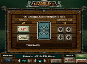 Die Risikofunktion beim Slot Dragon Ship vom Entwickler Play'n GO.