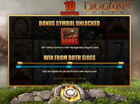 10 Freispiele bei Dragon's Myth