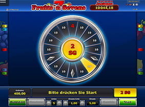 Die Bonusrunde des Fruits 'n Sevens Spielautomaten