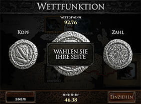 Die Wettfunktion beim Game of Thrones Spielautomaten