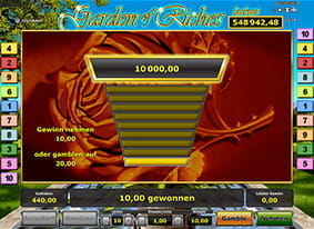 Das Risikospiel vom Garden of Riches Online Slot