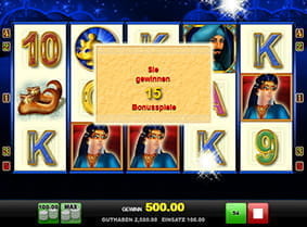 15 Bonusspiele wurden am Gold of Persia Spielautomat ausgelöst