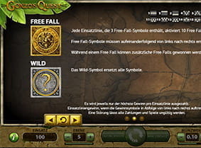 Die Symbole Free Fall und Wild sind die beiden wichtigsten in diesem Spiel