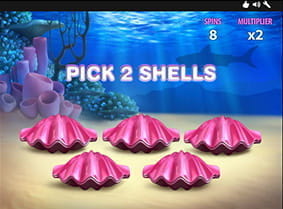Die Bonusrunde des Slots mit den Muscheln