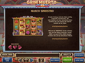 Eine Sonderfunktion des Slots Grim Muerto.