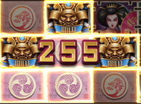 Hier siehst du die Effekte die Ausgelöst werden bei einer Gewinnkombination bei Hanzo’s Dojo.