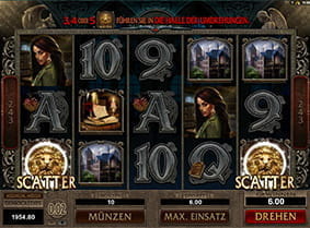 Zwei Scatter in einer Spielszene beim Immortal Romance Spielautomat