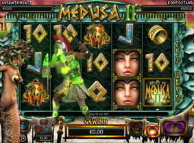 Eine Animation, die bei Gewinnkombinationen ausgelöst wird, beim Slot Medusa 2.