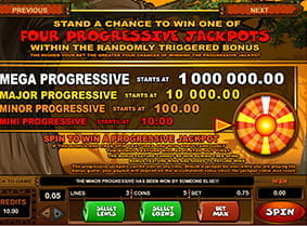 Die Jackpots des Mega Moolah Slots auf einem Blick