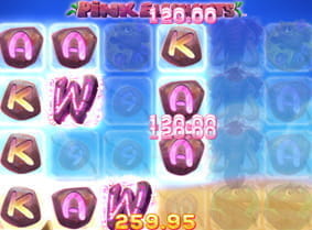 Im Pink Elephants Slot läuft die Bonusrunde. 11 Freispiele verbleiben.
