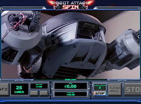 Die Robot Attack Spin Bonusrunde des Robocop Online Slots