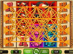 Alle 40 Gewinnlinien des Slots auf einem Blick