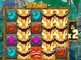 Eine Freirunde beim Slot Tiki Tumble vom Software Entwickler Push Gaming.