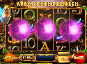 In der Bonusrunde des Wish Upon A Jackpot Slot wählt ihr verschiedene Zauberkugeln aus