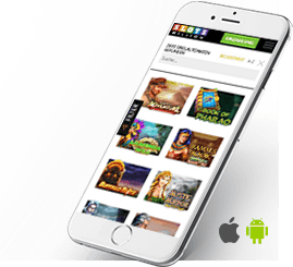 Das mobile Spielangebot des SlotsMillion auf einem Smartphone.