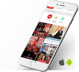 Die mobile SlotWolf Casinoseite dargestellt auf einem Smartphone. Verfügbar für iOS und Android Geräte.