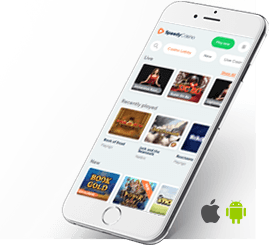 Das Speedy Casino in der mobilen Ansicht auf einem Smartphone. Verfügbar für iOS und Android Endgeräte.