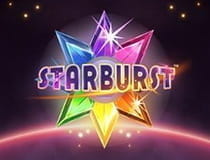 Ein Bild zeigt das Logo des Starburst-Spielautomaten.