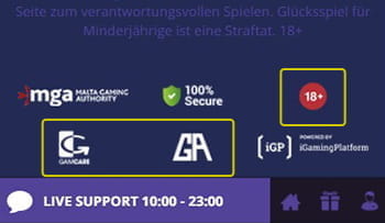 Im Footer der SugarCasino Webseite sind wichtige Infos zur Lizenz vermerkt.