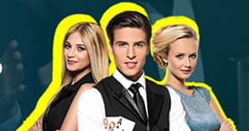 Das Live Casino von Sven-play mit vier Spiel Varianten.