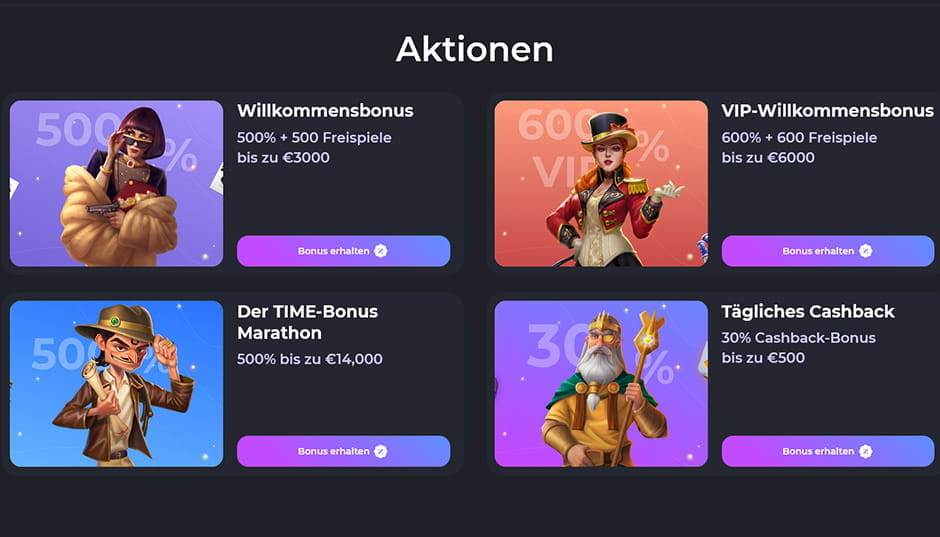 Spannende Bonus Aktionen im Time2Spin Casino