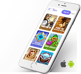 Vorschau des mobilen Tsars Casino für iOS und Android.