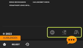 Vegadream Footer mit Lizenz und Qualitätssiegeln.