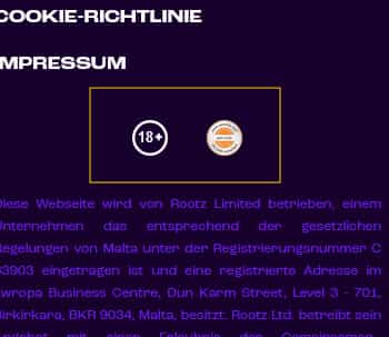 Wheelz Footer mit Infos zu Sicherheit und Lizenzen