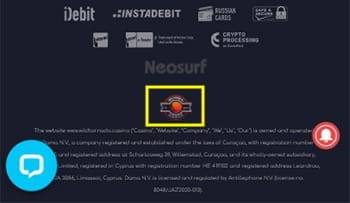 Der Wild Tornado Webseiten Footer.
