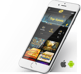 Die ZetCasino Spiele auf einem mobilen Endgerät.