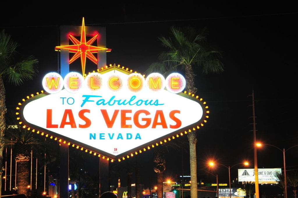 Ein Schild mit der Aufschrift Las Vegas.