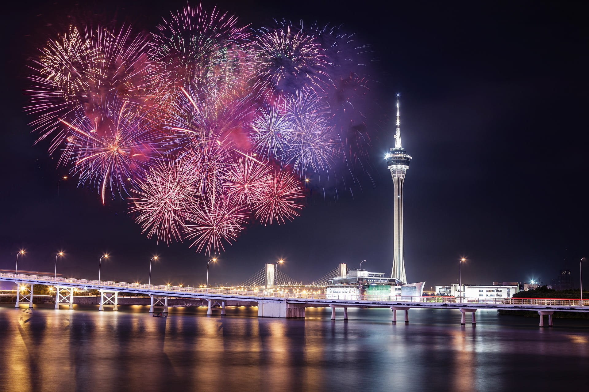 Feuerwerk in Macau.