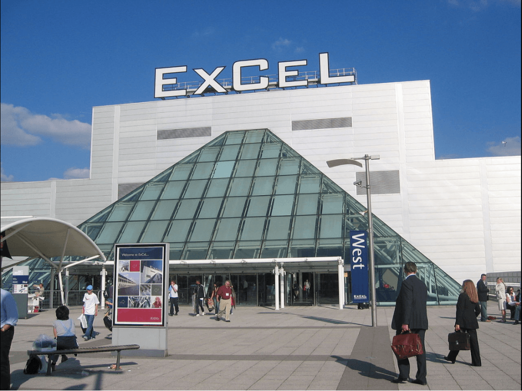 Das ExCel-Messegelände in London, Ort der ICE.