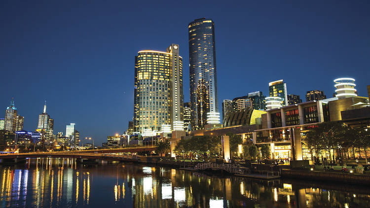 Außenansicht des Crown Casinos in Melbourne