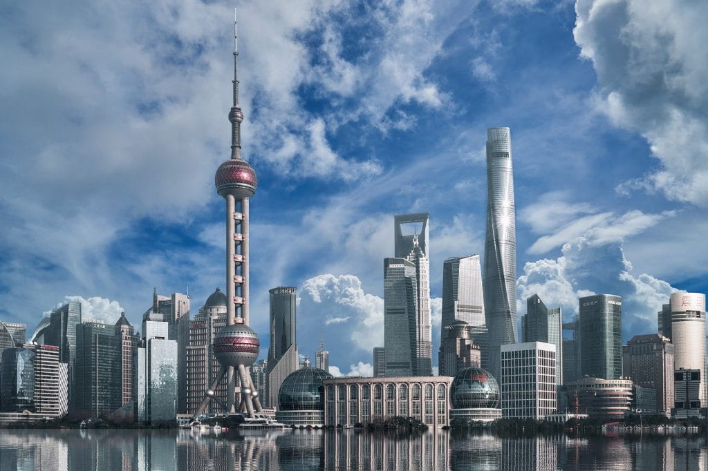 Panorama von Shanghai.